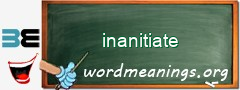WordMeaning blackboard for inanitiate